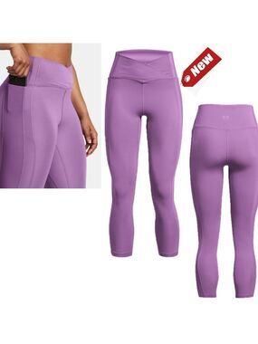 Under Armour Women's Meridian Crossover Ankle Leggings Provence Purple NWT Sz S